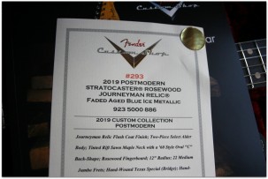 FENDER "Postmodern Stratocaster Rosewood Journeyman Relic Faded Aged Blue Ice Metallic"