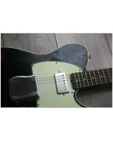 FENDER "Custom Shop Limited Rev Telecaster HS Heavy Relic, Antique Black over Three Tone Sunburst"
