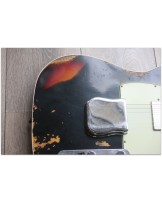 FENDER "Custom Shop Limited Rev Telecaster HS Heavy Relic, Antique Black over Three Tone Sunburst"