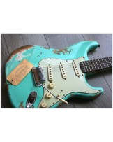 FENDER "Custom Shop 60 Stratocaster Fade Aged Heavy Relic Sea Foam Green"