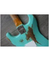 FENDER "Custom Shop 60 Stratocaster Fade Aged Heavy Relic Sea Foam Green"