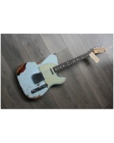 FENDER "Custom Shop Telecaster 67 Heavy Relic, Rosewood, Sonic Blue Over Three Tone Sunburst"