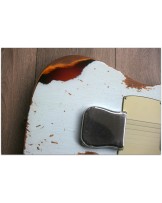 FENDER "Custom Shop Telecaster 67 Heavy Relic, Rosewood, Sonic Blue Over Three Tone Sunburst"