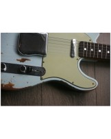 FENDER "Custom Shop Telecaster 67 Heavy Relic, Rosewood, Sonic Blue Over Three Tone Sunburst"