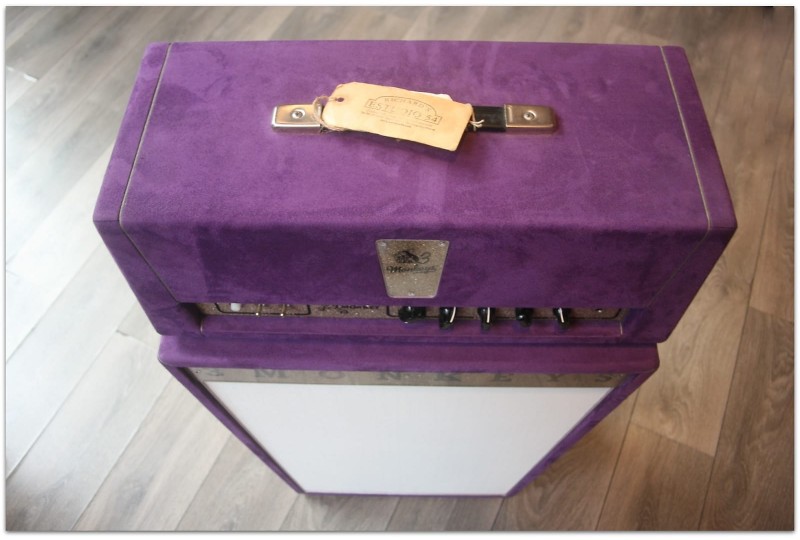 3 Monkeys "Grease Head in Suede Purple Finish without Master Volume+Trapezoidal Purple Suede 2 x 12"