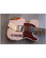 FENDER " Custom Shop Limited 60 HS Telecaster Custom Heavy Relic Pink over 3 Tone Sunburst"