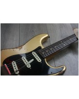 FENDER "Custom Shop Limited Edition Dual-Mag II Strat, Heavy Relic, Aged Aztec Gold over 3-Color Sunburst"