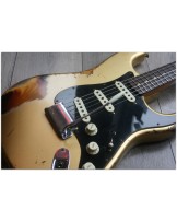 FENDER "Custom Shop Limited Edition Dual-Mag II Strat, Heavy Relic, Aged Aztec Gold over 3-Color Sunburst"