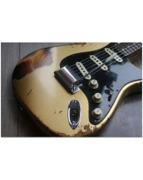FENDER "Custom Shop Limited Edition Dual-Mag II Strat, Heavy Relic, Aged Aztec Gold over 3-Color Sunburst"