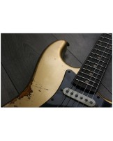 FENDER "Custom Shop Limited Edition Dual-Mag II Strat, Heavy Relic, Aged Aztec Gold over 3-Color Sunburst"