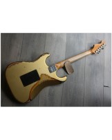 FENDER "Custom Shop Limited Edition Dual-Mag II Strat, Heavy Relic, Aged Aztec Gold over 3-Color Sunburst"