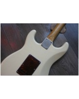 WOODSTOCK GUITARS "Oldboy, HSS, Olympic White with Reunion Blues Gigbag"