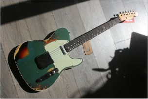 Fender "Limited Edition Custom Shop LTD '60 Telecaster Custom Heavy Relic, Aged Sherwood Green Metallic over Sunburst"