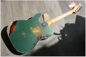 Fender "Limited Edition Custom Shop LTD '60 Telecaster Custom Heavy Relic, Aged Sherwood Green Metallic over Sunburst"