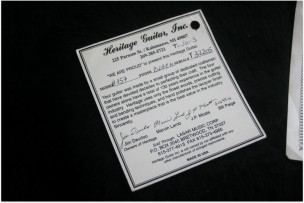 Heritage "The Heritage H157 Les Paul Custom of year 2003, original Hardcase and Papers"