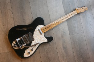 FENDER "Custom Shop '68 Tele Thinline Journeyman Relic, Aged Black"