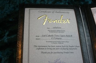 Fender " Custom Shop Limited Edition Caballo Tono Ligero Relic, Aged Magenta Sparkle"