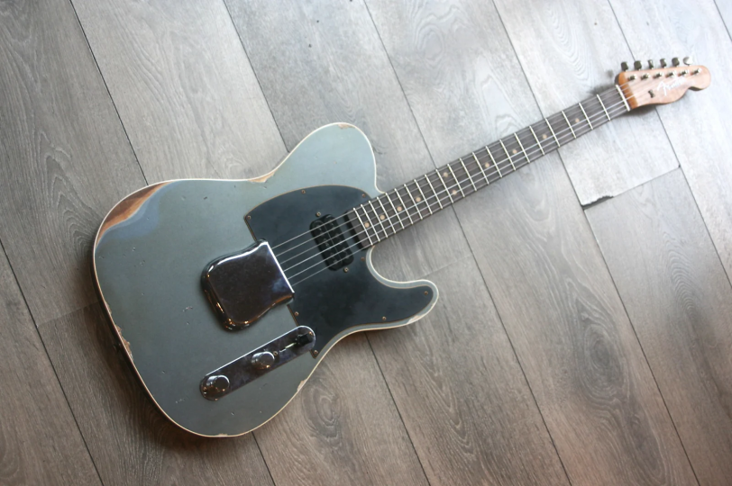 Fender "Custom Shop Limited Edition HS Telecaster Custom Relic, Rosewood Fingerboard - Aged Charcoal Frost Metallic"