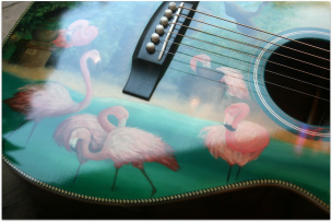 ATKIN "Flamingo Hand Painted by Ian Ward" HARDCASE