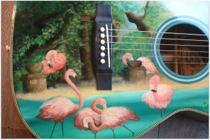 ATKIN "Flamingo Hand Painted by Ian Ward" HARDCASE