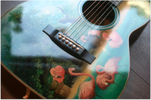 ATKIN "Flamingo Hand Painted by Ian Ward" HARDCASE