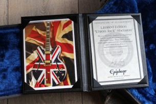 EPIPHONE "Limited Edition "Union Jack" Sheraton"(1503 150 2052) HARDCASE, PAPERS