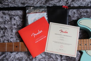 FENDER "FRS / Limited Edition American Pro Telecaster Roasted Maple Neck / Daphne Blue" HARDCASE, PAPERS, 3, 62 KG