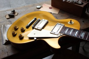 GIBSON "Custom Shop 1957 Les Paul Goldtop Reissue, Dark Back" HARDCASE, PAPERS, 4,37 KG