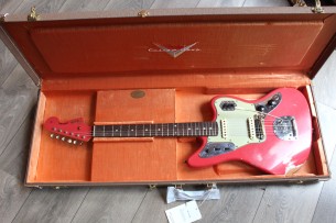 FENDER "Custom Shop Heavy Relic '62 Jaguar Matching Head Fiesta Red" HARDCASE