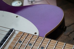 Fender "Custom Shop Limited Edition Reverse Tomatillo Telecaster Custom Journeyman, Faded Purple Metallic" HARDCASE, 3, 2 KG