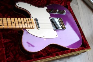 Fender "Custom Shop Limited Edition Reverse Tomatillo Telecaster Custom Journeyman, Faded Purple Metallic" HARDCASE, 3, 2 KG
