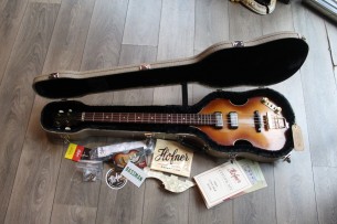 HOFNER "Violin Bass 61 Relic H500/1-61-Relic Sunburst with Hardcase, Papers, Strap, Sticker, Pickguard"