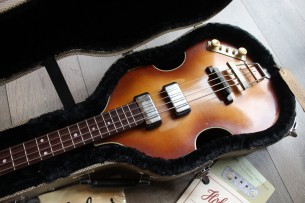 HOFNER "Violin Bass 61 Relic H500/1-61-Relic Sunburst with Hardcase, Papers, Strap, Sticker, Pickguard"
