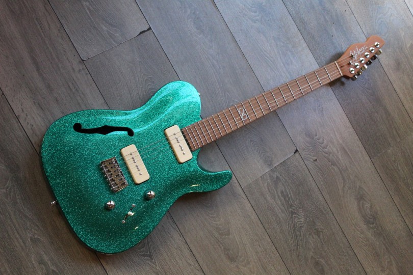 Chapman "ML3 Pro Tradition P-90 Aventurine Semi Hollow Green Sparkle"