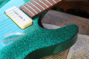 Chapman "ML3 Pro Tradition P-90 Aventurine Semi Hollow Green Sparkle"