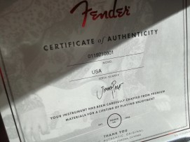 FENDER "Jimmy Page Mirror Telecaster" HARDCASE, PAPERS, 3, 38 KG