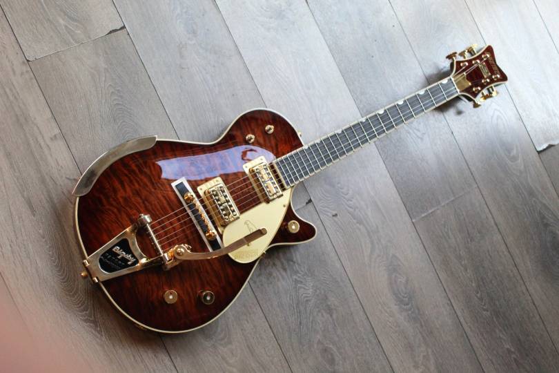 GRETSCH G6134TGQM-59 Limited Edition Quilt Classic Penguin with Bigsby, Ebony Fingerboard, Forge Glow