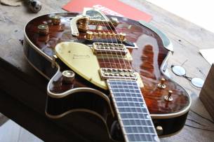 GRETSCH G6134TGQM-59 Limited Edition Quilt Classic Penguin with Bigsby, Ebony Fingerboard, Forge Glow
