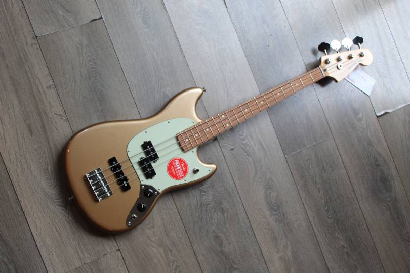 FENDER "Mustang Bass PJ Firemist Gold" LIMITED EDITION