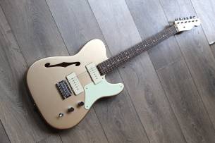 SQUIER Limited Paranormal Cabronita Telecaster Thinline, Matched Head, Shorelin Gold 2, 60 KG