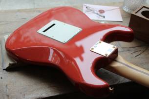 FENDER "Limited Edition Player Stratocaster®, Maple Fingerboard, Fiesta Red with Gold Hardware"