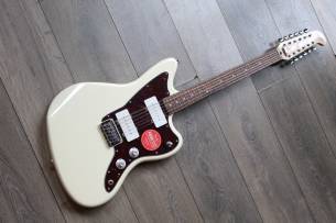 SQUIER Paranormal Jazzmaster XII, Laurel Fingerboard, Tortoiseshell Pickguard, Olympic White