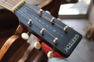 GRETSCH Jim Dandy Concert, Walnut Fingerboard, White Pickguard, Rex Burst