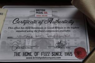 British Pedal Company Tone Bender MkI Vintage Series Fuzz