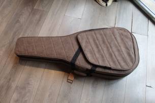 ROYALL Blues Hound Distressed Relic Brass Finish 14 Fret Single Cone Resonator With Pickup SOFTCASE,