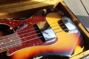 FENDER Custom Shop 1964 Precision Bass Relic Bleached 3-Tone Sunburst, HARDCASE, PAPERS, 4, 10 KG