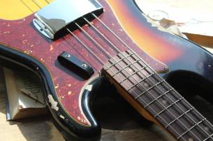 FENDER Custom Shop 1964 Precision Bass Relic Bleached 3-Tone Sunburst, HARDCASE, PAPERS, 4, 10 KG