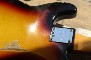 FENDER Custom Shop 1964 Precision Bass Relic Bleached 3-Tone Sunburst, HARDCASE, PAPERS, 4, 10 KG