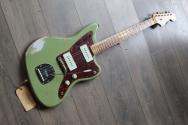 FENDER Custom Shop ´62 Jazzmaster Heavy Relic Maple Neck, Fade Aged Sweet Pea Green HARDCASE, 3, 8 KG