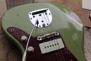 FENDER Custom Shop ´62 Jazzmaster Heavy Relic Maple Neck, Fade Aged Sweet Pea Green HARDCASE, 3, 8 KG